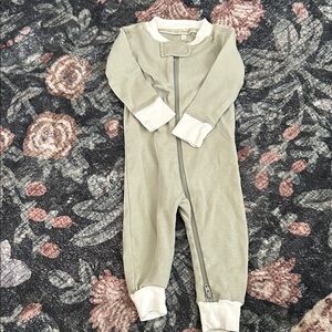 Quincy Mae Sage Green/Cream One Piece